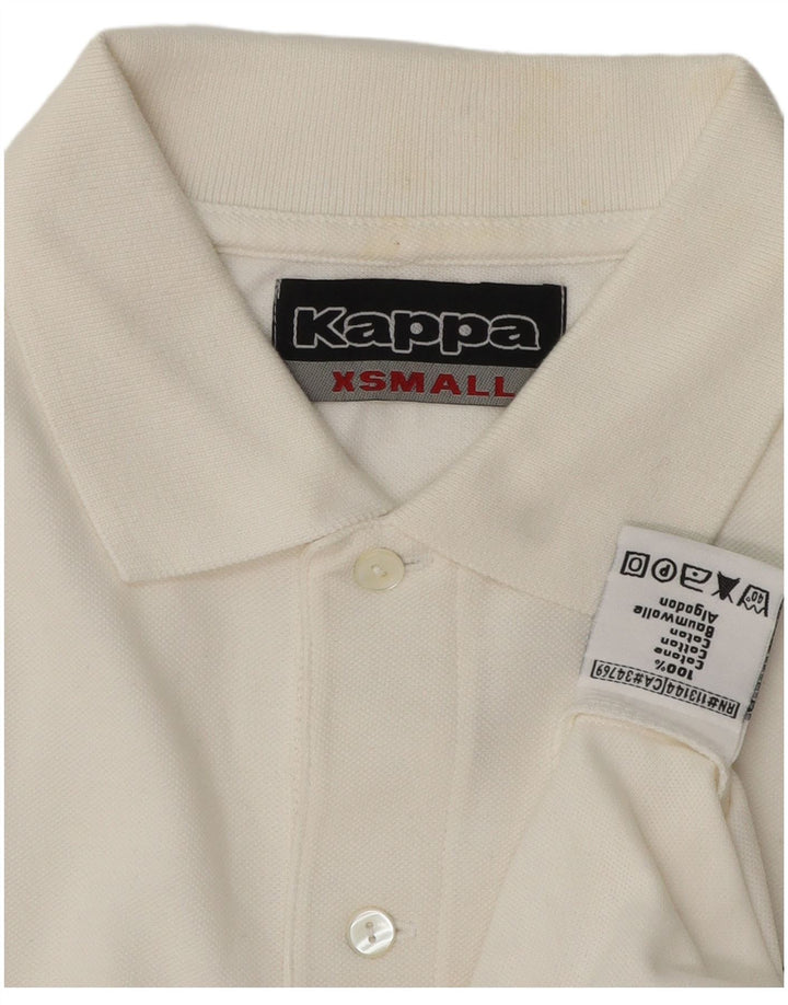 Ανδρικό μακρυμάνικο μπλουζάκι πόλο Kappa XS Λευκό βαμβακερό