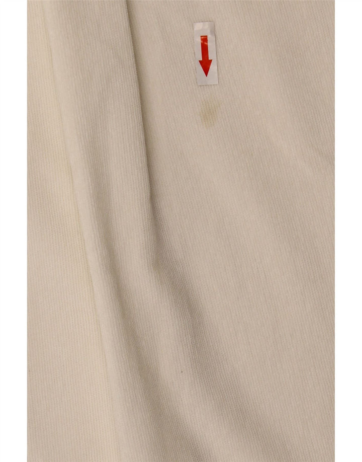 Zara Γυναικείο υπερμεγέθη κοτλέ πουκάμισο UK 10 Small White Polyester
