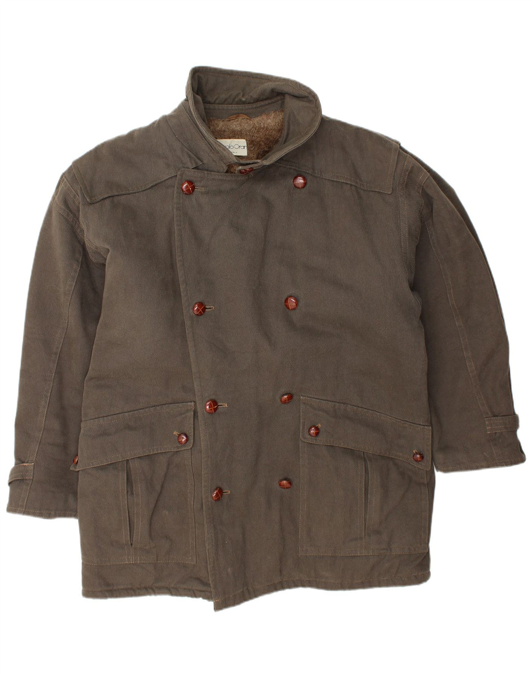 VINTAGE Ανδρικό Σέρπα Μπουφάν UK 40 Μεγάλο Καφέ Βαμβακερό