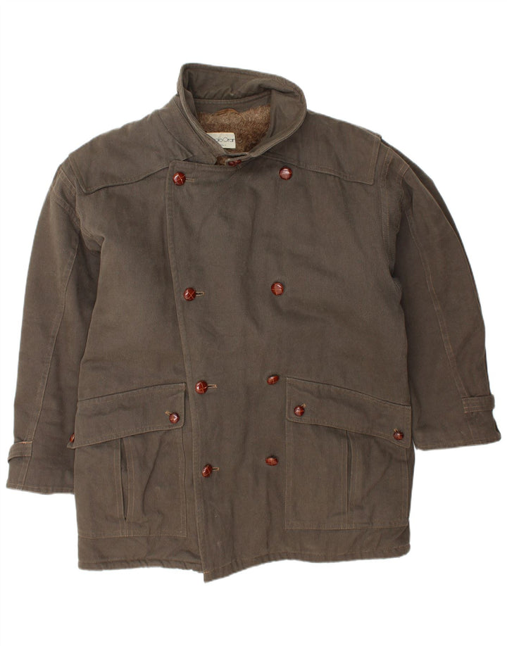 VINTAGE Ανδρικό Σέρπα Μπουφάν UK 40 Μεγάλο Καφέ Βαμβακερό