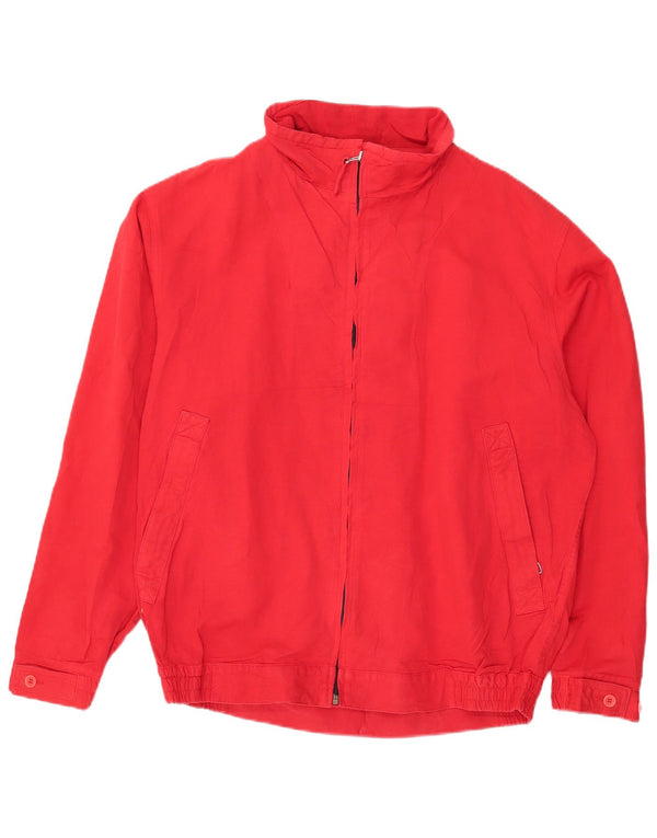 Vintage Ανδρικό Bomber Jacket UK 40 μεγάλο κόκκινο βαμβακερό