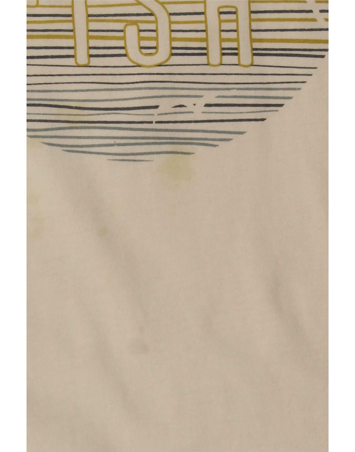 Weird Fish Ανδρικό γραφικό T-Shirt Top XL Λευκό βαμβακερό
