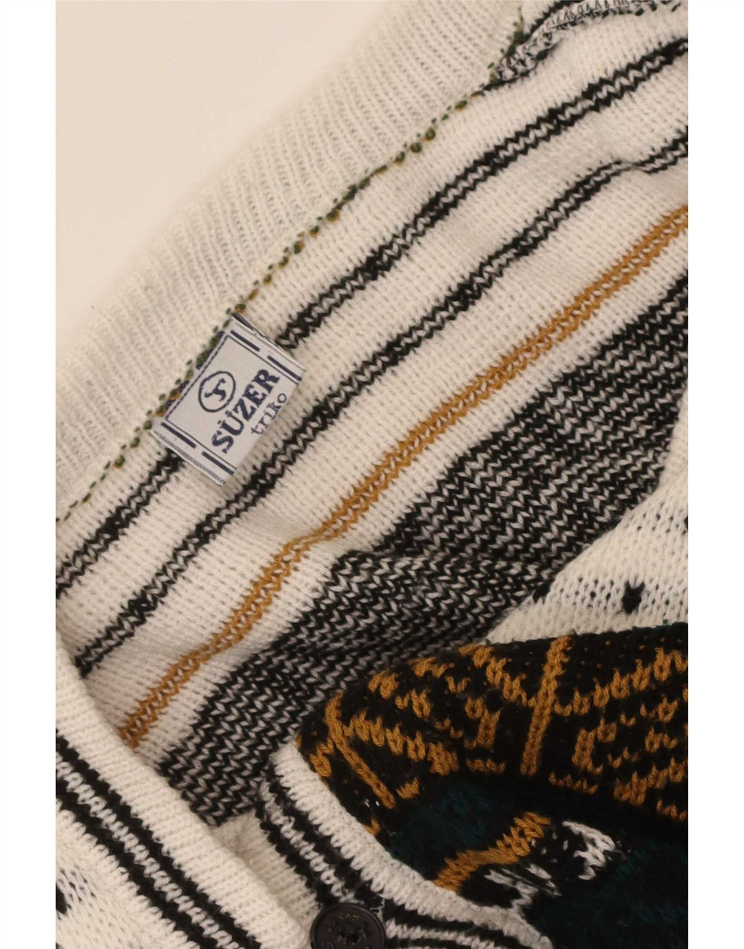 Vintage Ανδρικό Ζακέτα πουλόβερ Μεγάλο Πολύχρωμο Fair Isle
