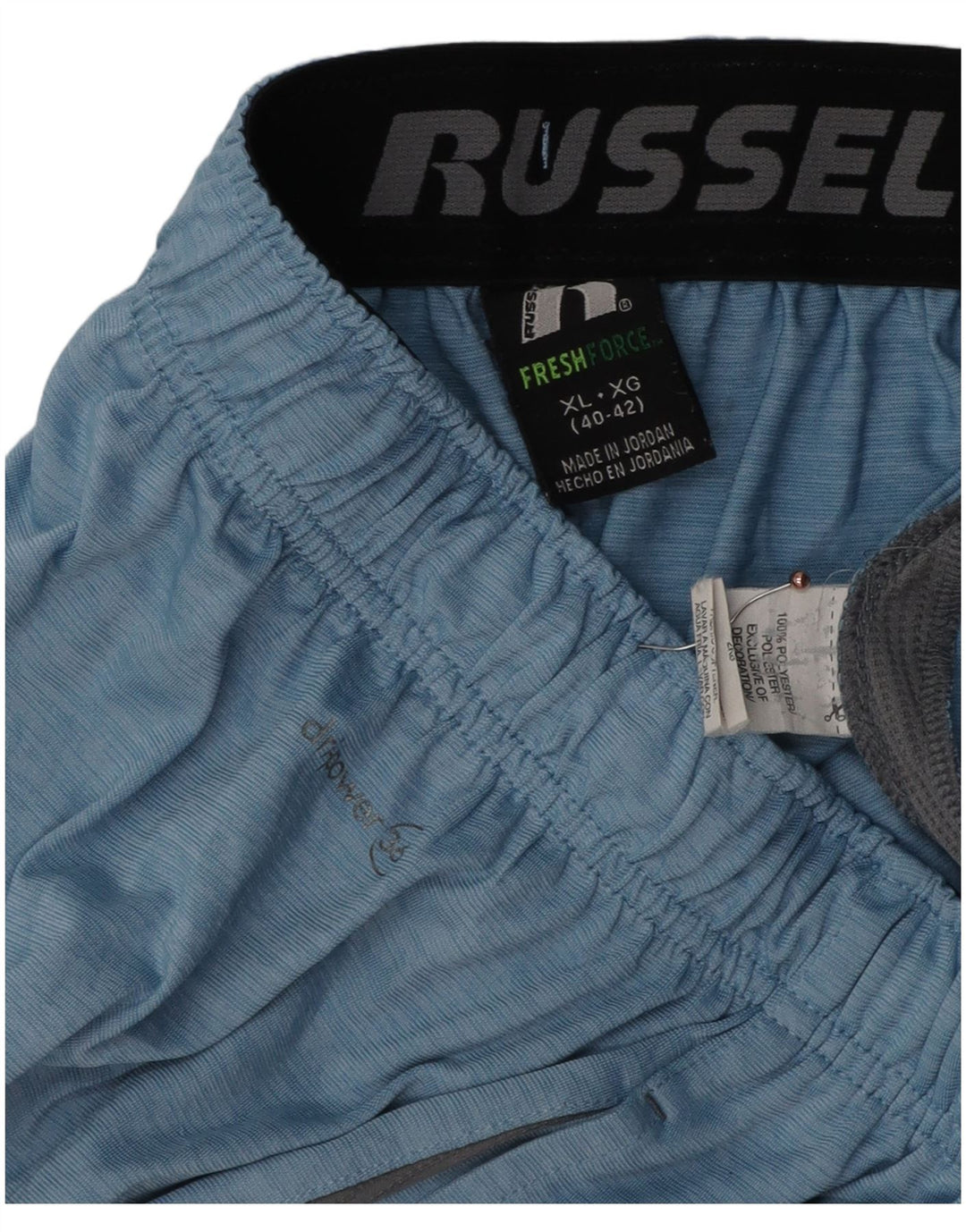 Ανδρικό αθλητικό σορτς RUSSELL ATHLETIC XL μπλε χρώματος πολυεστέρας