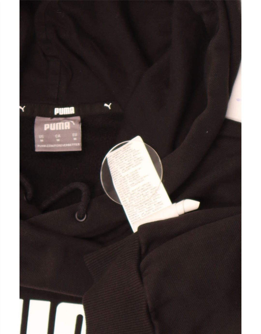 Ανδρικό γραφικό κουκούλα Puma, μεσαίο μαύρο βαμβακερό