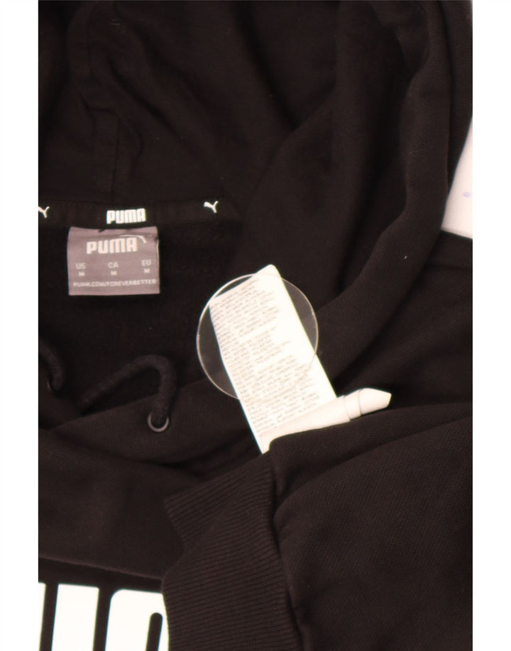 Ανδρικό γραφικό κουκούλα Puma, μεσαίο μαύρο βαμβακερό