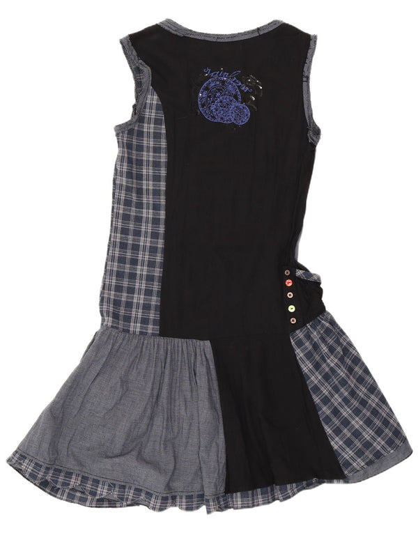 Desigual γυναικείο φόρεμα με πτώση μέσης EU 38 Medium Navy Blue Patchwork