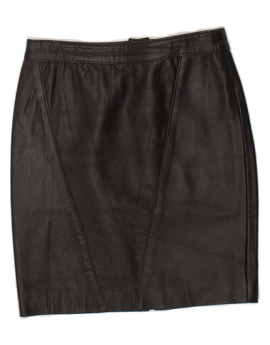 VINTAGE Womens Mini Leather Skirt IT 42 Medium W26 Black Vintage Vintage and Second-Hand Vintage from Messina Hembry 