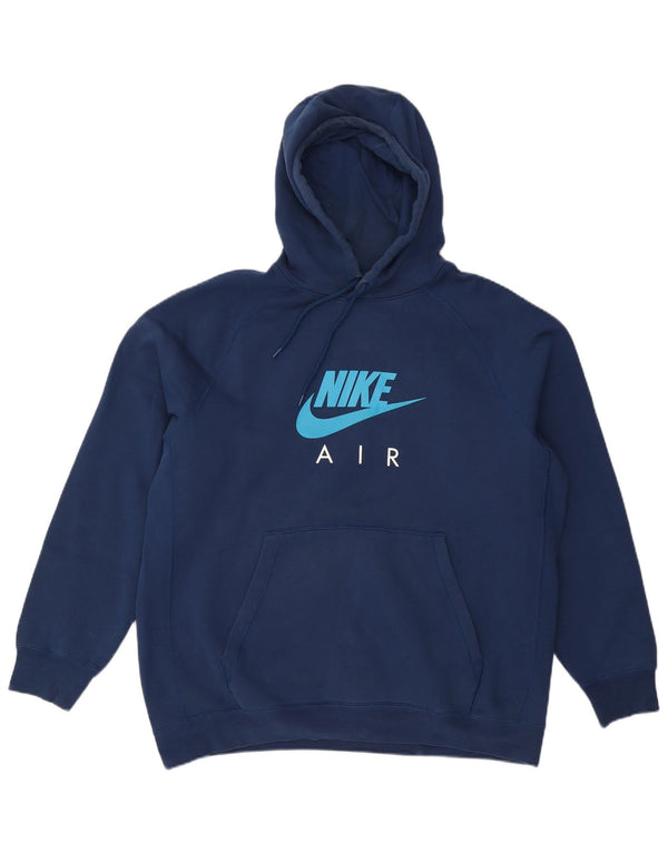 NIKE Ανδρικό Air Graphic Hoodie Jumper XL Navy Blue Cotton