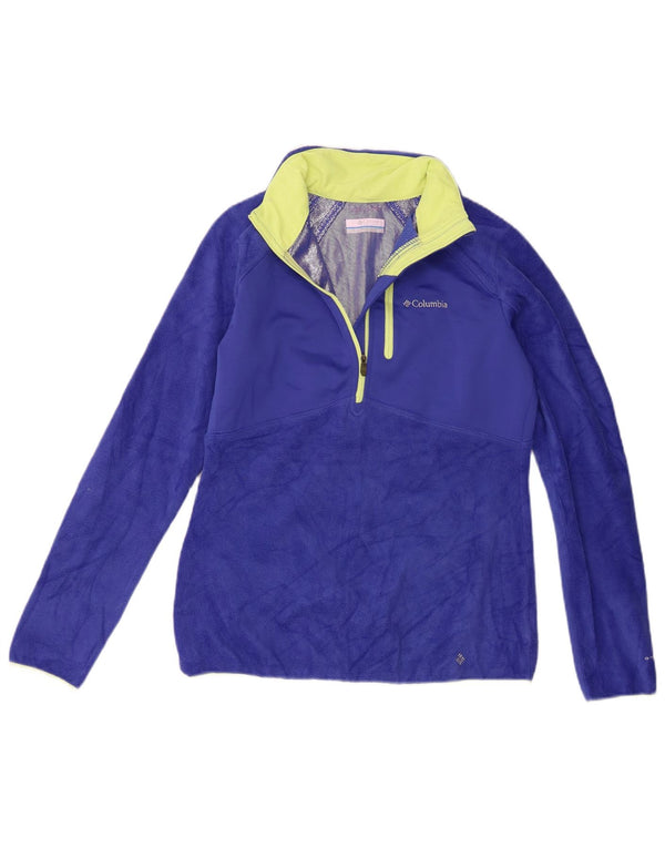Γυναικείο Columbia Omni-Heat Zip Fleece Jumper UK 10 Small Blue Polyester