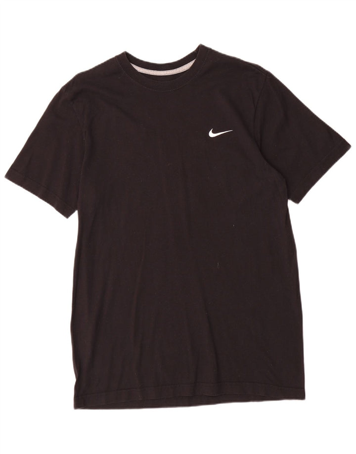 Ανδρικό μπλουζάκι NIKE με κανονική εφαρμογή, μεσαίο μαύρο βαμβακερό
