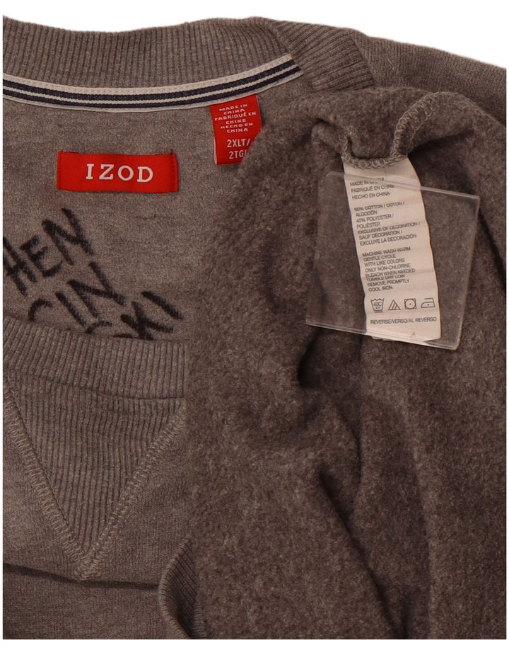 Ανδρικό φούτερ Izod Jumper 2XL Γκρι βαμβακερό