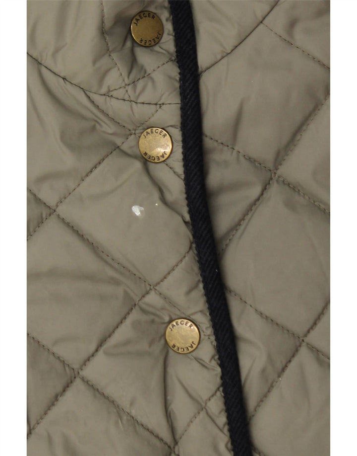 Γυναικείο καπιτονέ μπουφάν Jaeger UK 12 Medium Khaki Polyamide