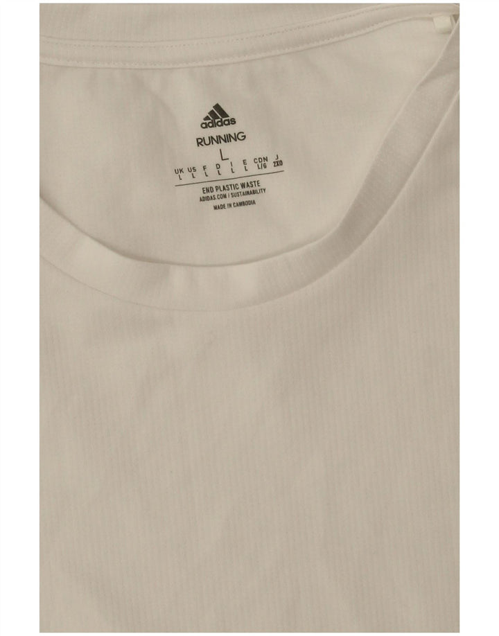 Γραφικό T-Shirt Adidas Ανδρικό Aeroready Top Large White Polyester