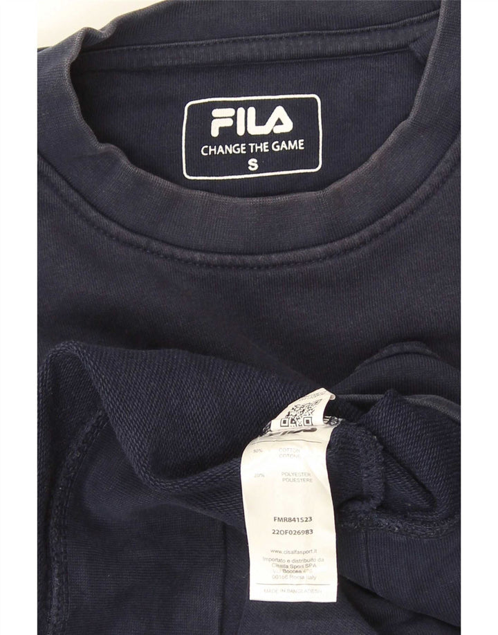 Ανδρικό γραφικό φούτερ Fila Jumper Small Navy Blue βαμβακερό