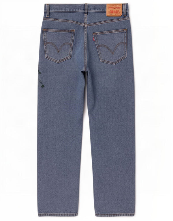 Levi's Mens 505 Regular Fit Straight Jeans W33 L30 Blue Cotton