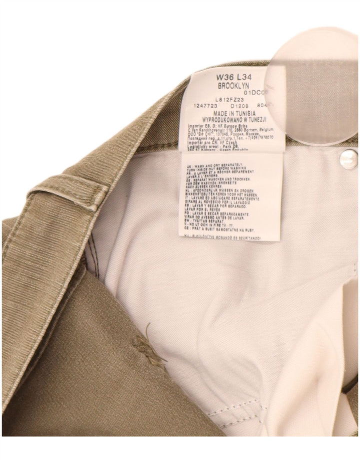 LEE Ανδρικό τζιν Brooklyn Straight W36 L31 Χακί βαμβακερό