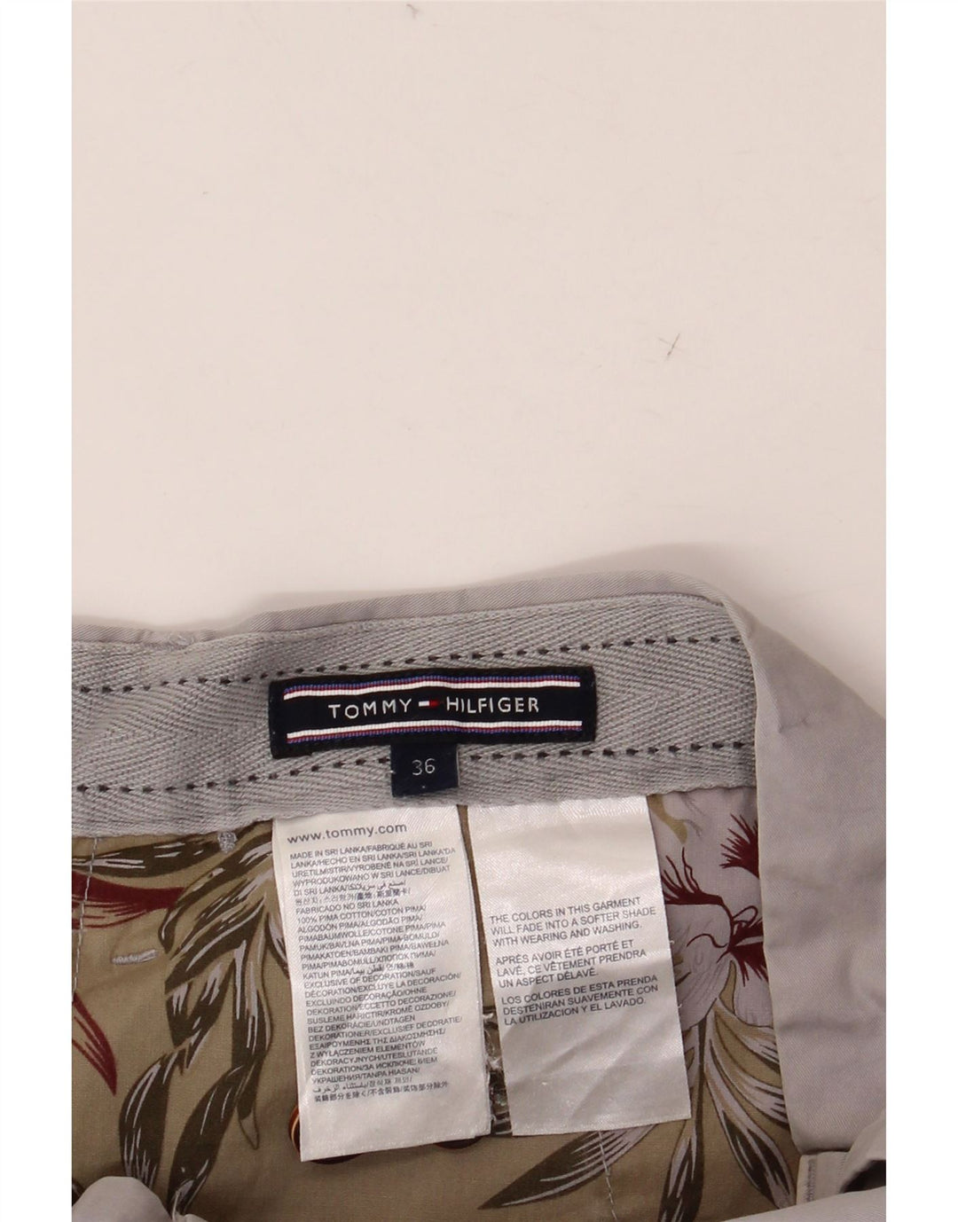 Ανδρικό σορτς Chino TOMMY HILFIGER W36 μεγάλο γκρι βαμβακερό