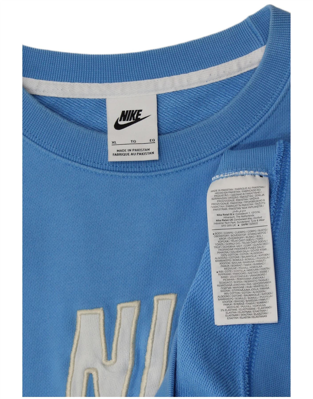 Ανδρικό γραφικό φούτερ NIKE Jumper XL Μπλε βαμβακερό