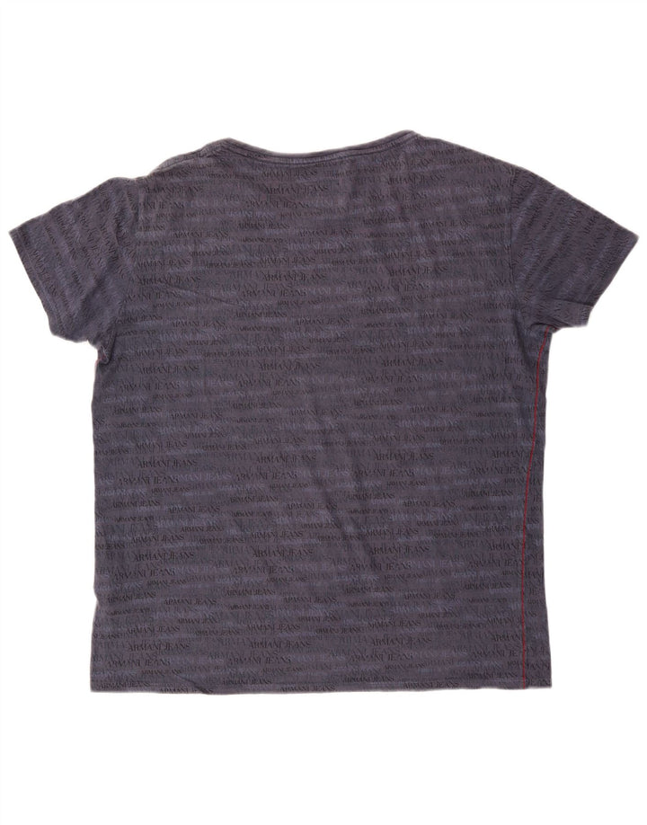 ARMANI JEANS Ανδρικό γραφικό T-Shirt Top 2XL Navy Blue