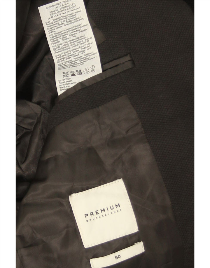 Jack & Jones Ανδρικό μπουφάν σακάκι με 2 κουμπιά EU 50 μεγάλο μαύρο πολυεστέρα