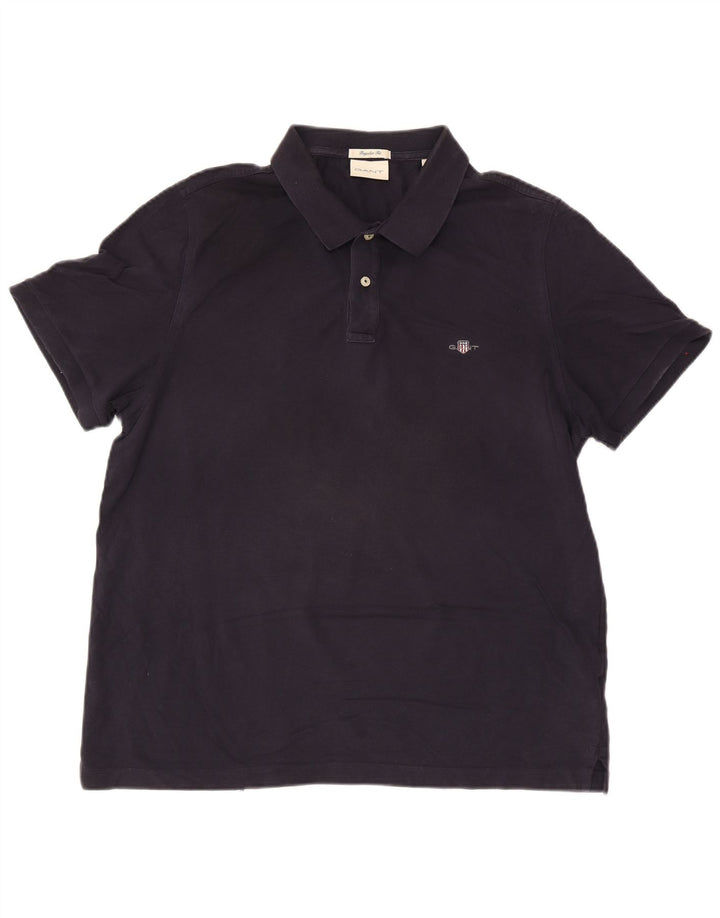 Ανδρικό πουκάμισο πόλο Gant 2XL Navy Blue Cotton