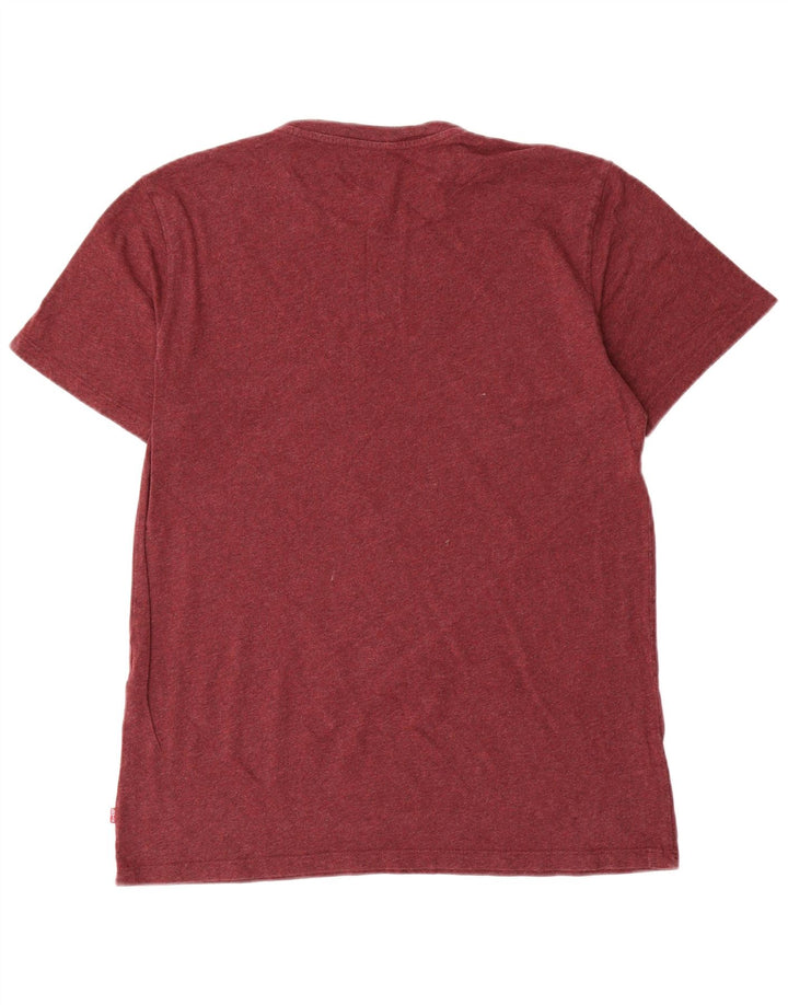 Ανδρικό γραφικό T-Shirt Levi's Top Large Maroon Flecked