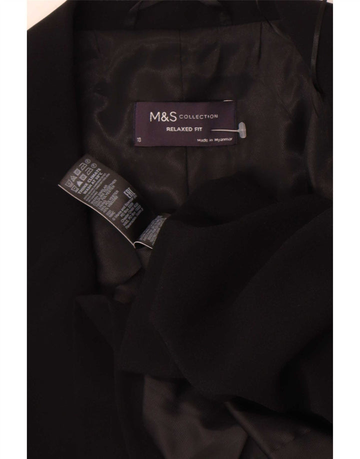 Marks & Spencer Γυναικείο 3/4 μανίκι σακάκι UK 10 Small Black