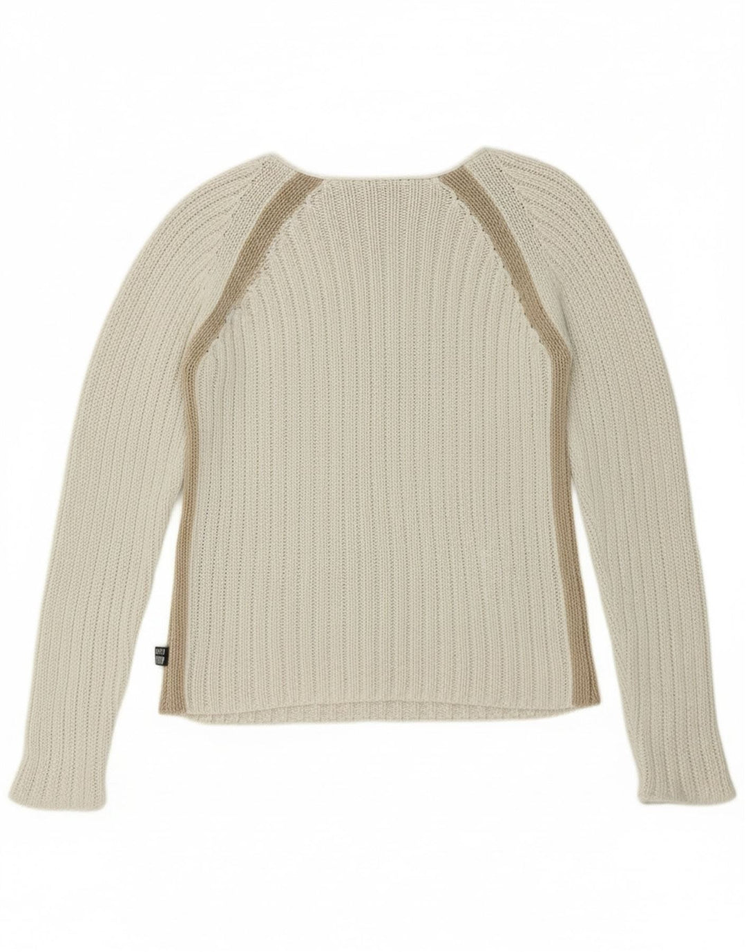 Killer Loop Γυναικείο πουλόβερ με λαιμόκαυστο UK 10 Small White ριγέ