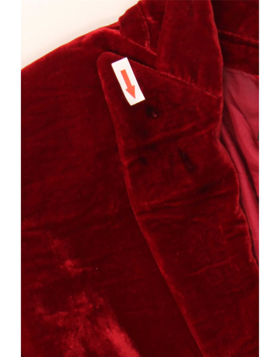 Massimo Dutti Γυναικείο βελούδινο σακάκι μπλέιζερ EU 44 XL κόκκινο βισκόζης με 1 κουμπί