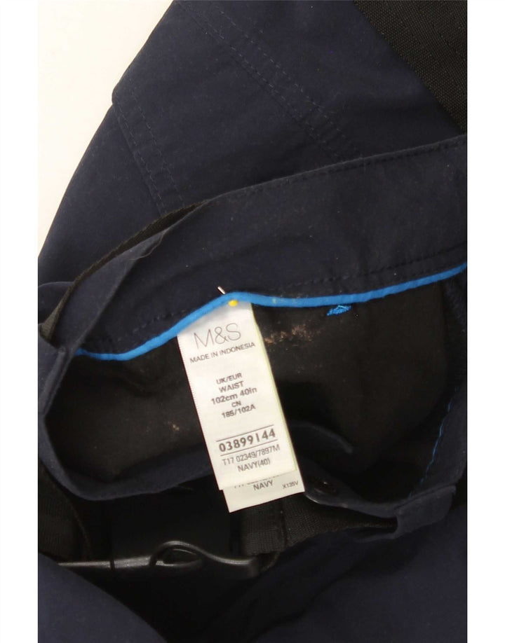 Ανδρικό σορτς Cargo Marks & Spencer W40 XL Navy Blue Cotton
