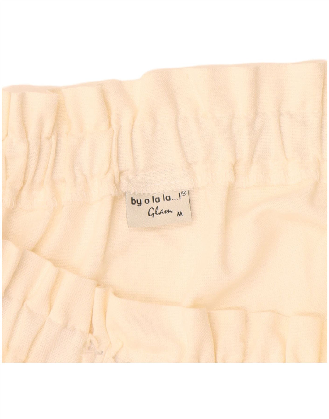 VINTAGE Γυναικείο μακρυμάνικο φόρεμα με ανοιχτό ώμο UK 12 Medium Off White Λινό