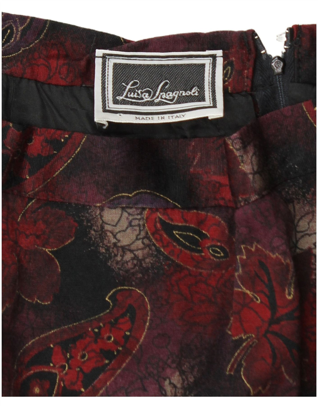 LUISA SPAGNOLI Γυναικεία Pencil Φούστα W28 Medium Burgundy Paisley