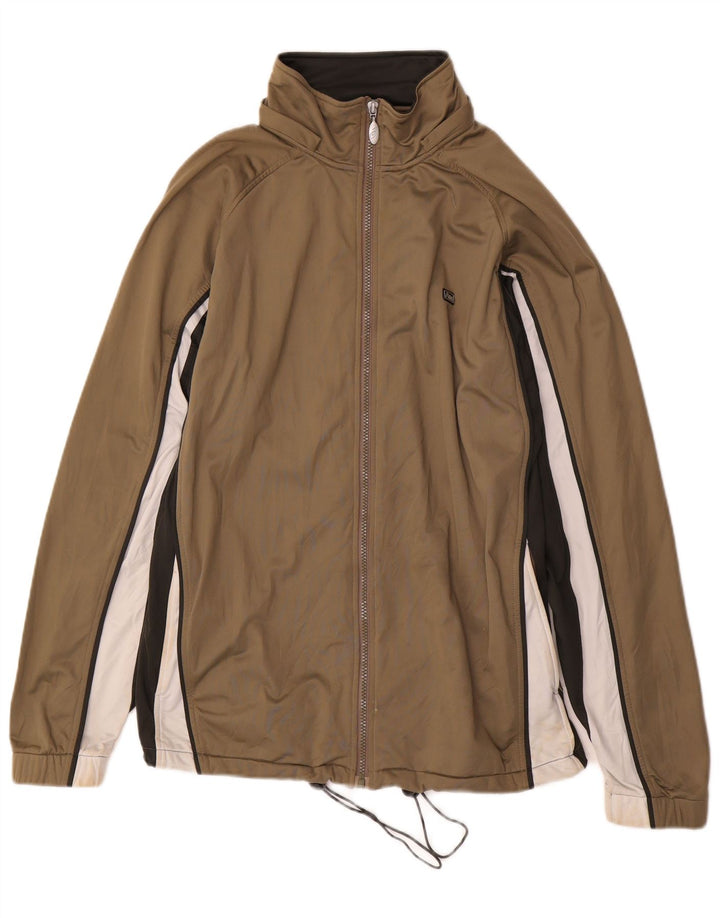 Ανδρική αθλητική φόρμα Asics Top Jacket Medium Khaki Colorblock Polyester