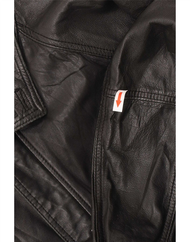 Ανδρικό Δερμάτινο Μπουφάν Alta Moda Firenze IT 56 3XL Μαύρο