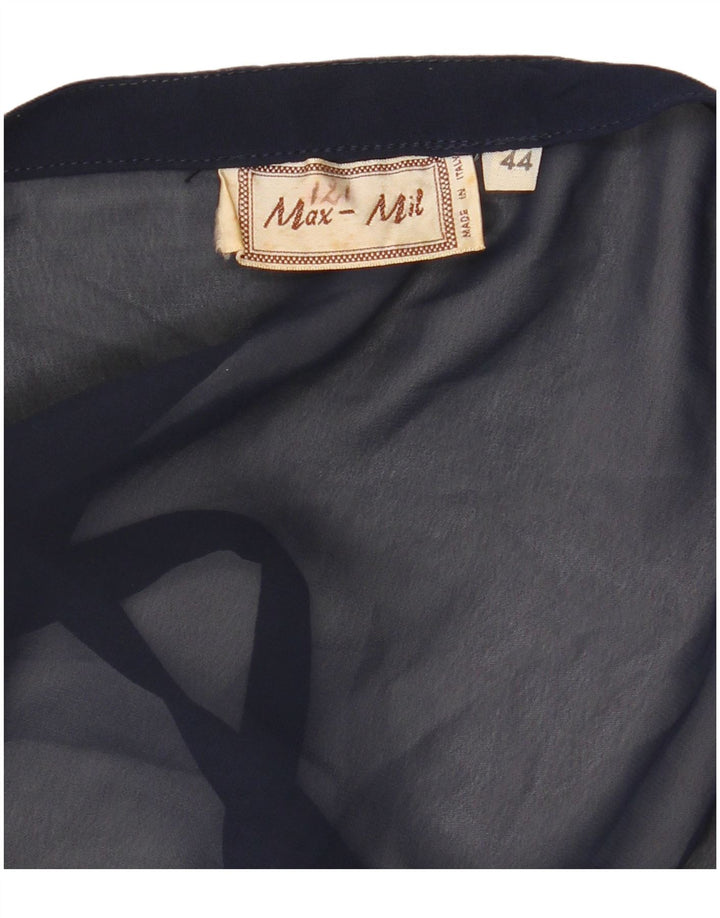 Vintage Womens Cami Top IT 44 Medium Navy Blue Floral