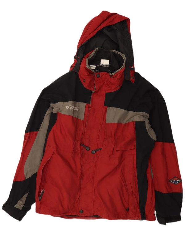 Ανδρικό μπουφάν Columbia Omni-Tech Windbreaker UK 40 Large Red Colourblock