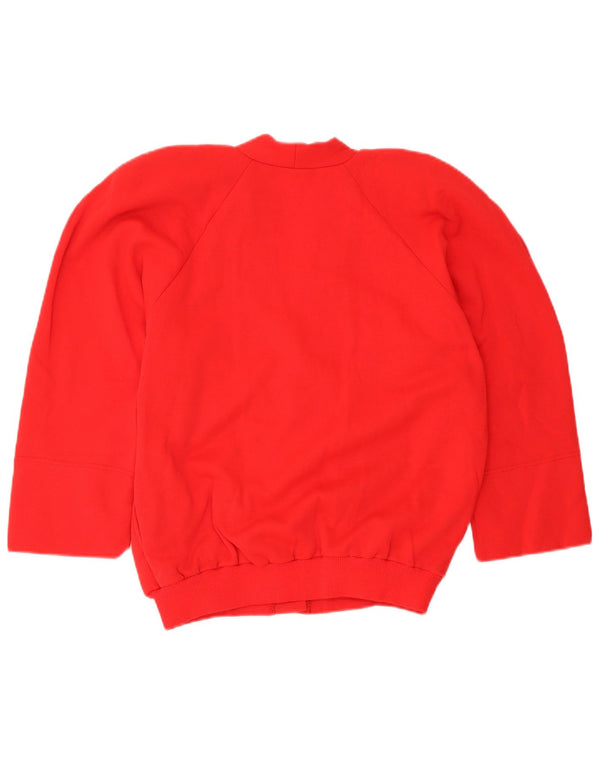 Vintage Γυναικείο Oversized Ζακέτα UK 10 Small Red Cotton