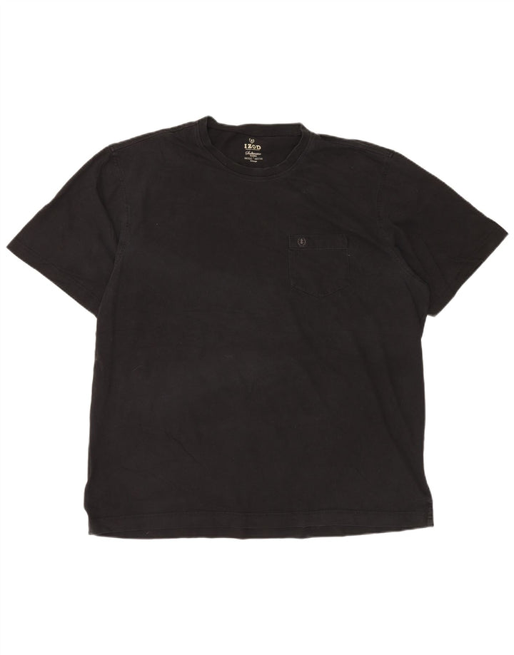 Ανδρικό T-Shirt Izod Top XL Μαύρο βαμβακερό