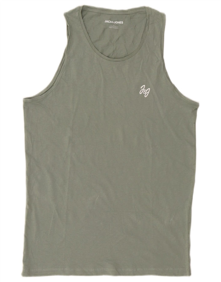 Jack & Jones Ανδρικό Γιλέκο Βαμβακερό μεγάλο χακί