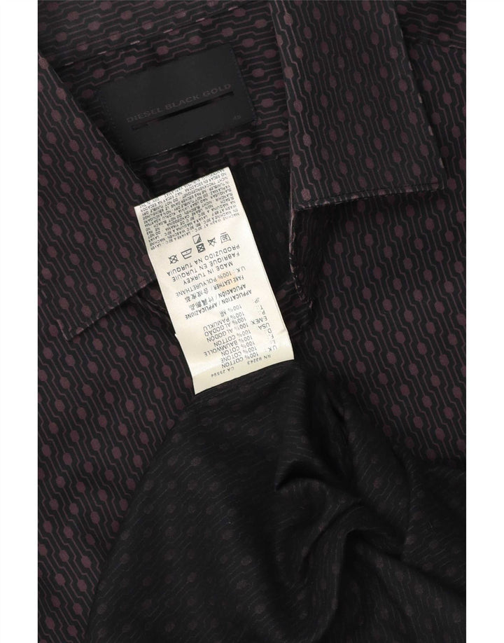 Ανδρικό πουκάμισο Diesel IT 48 Medium Burgundy Geometric Cotton