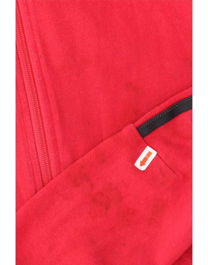 Γυναικεία αθλητική φόρμα ADIDAS Top Jacket UK 12 μεσαίο κόκκινο βαμβακερό