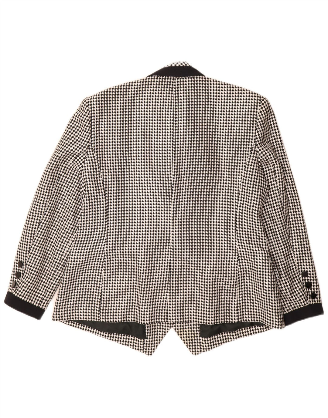 Hardob Γυναικείο Μπουφάν Blazer με διπλό στήθος UK 20 2XL Μαύρο Houndstooth