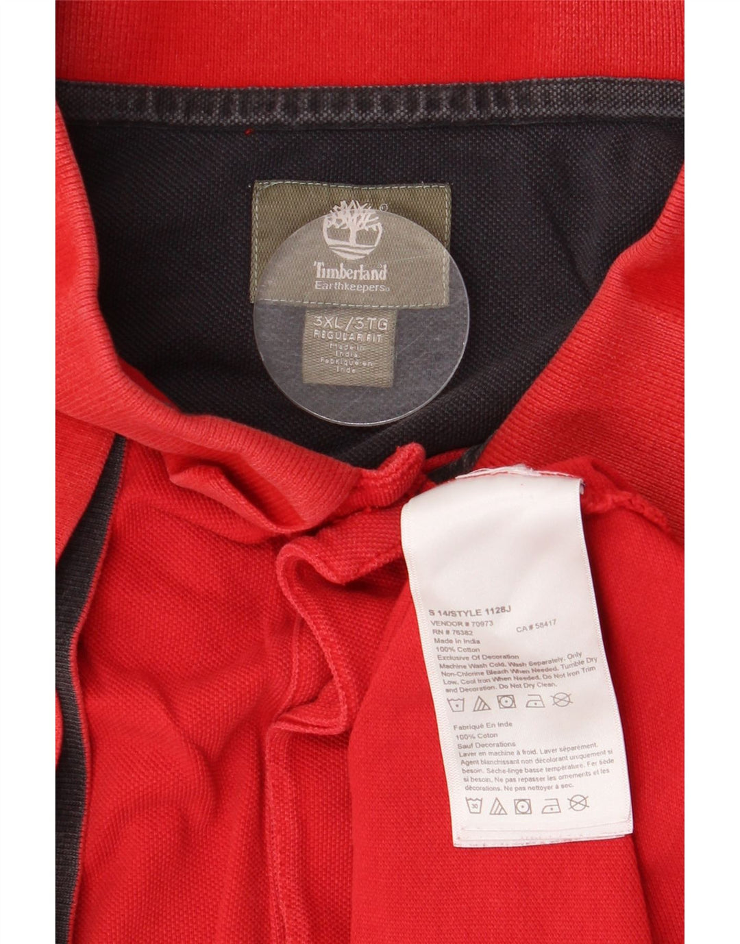 Ανδρικό μπλουζάκι Timberland Earthkeepers Regular Fit Polo 3XL, κόκκινο βαμβακερό