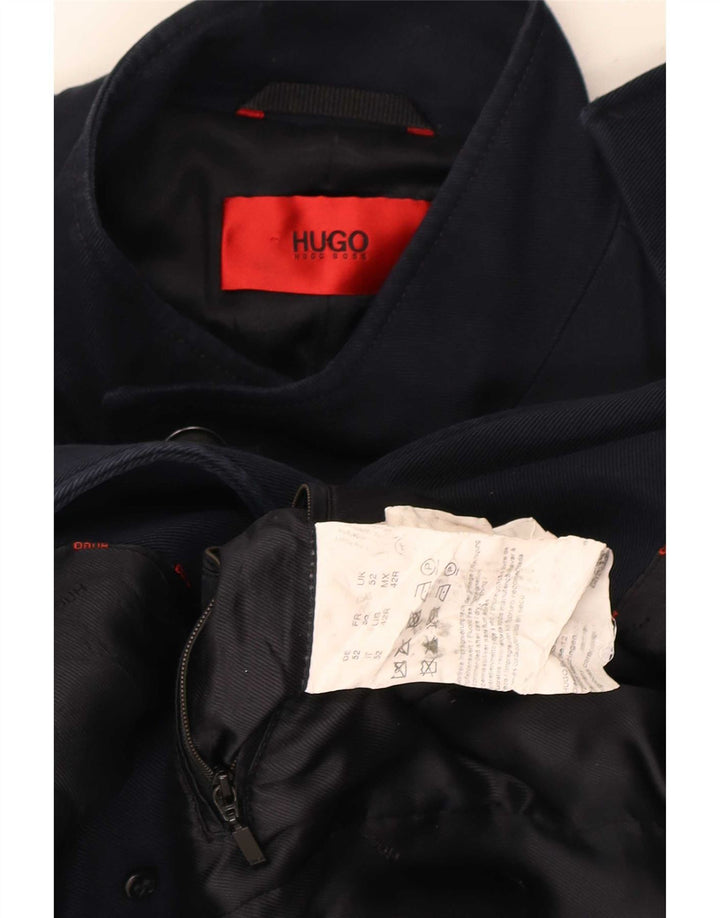Ανδρικό πανωφόρι Hugo Boss EU 52 XL Navy Blue Cotton