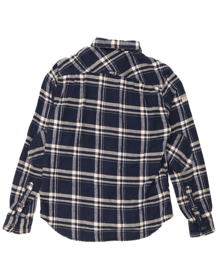 Ανδρικό φανελένιο πουκάμισο Superdry μεγάλο μπλε ναυτικό, βαμβακερό