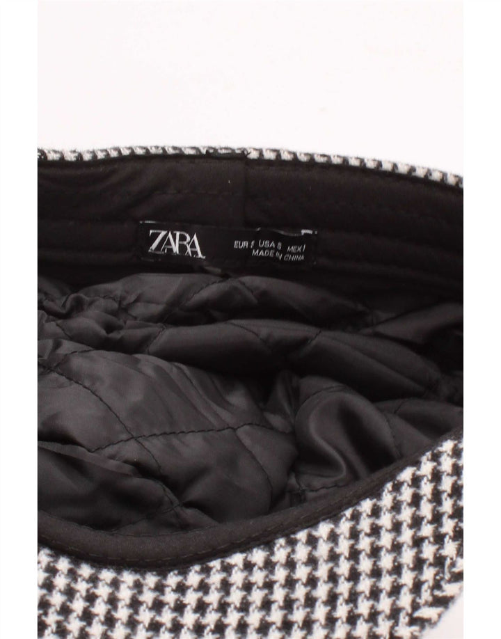 Zara Γυναικείο Καπάκι Newsboy Small Black Houndstooth