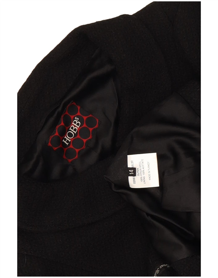 Hobbs Γυναικείο μπουφάν Bolero UK 14 Μέτριο Μαύρο Παρθένο Μαλλί