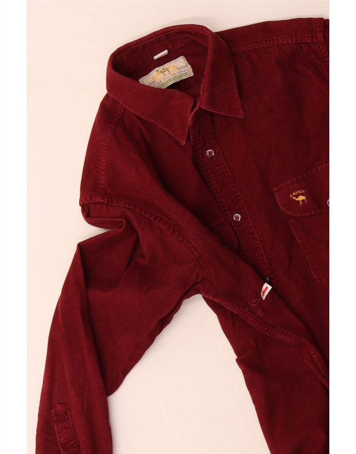 CAMEL ACTIVE Ανδρικό κοτλέ πουκάμισο Μεσαίο κόκκινο βαμβακερό