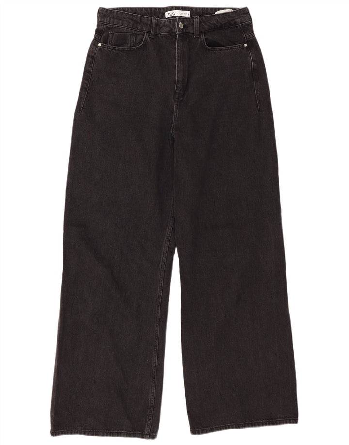 Zara Γυναικείο Wide Leg Jeans EU 40 Medium W30 L31 Μαύρο